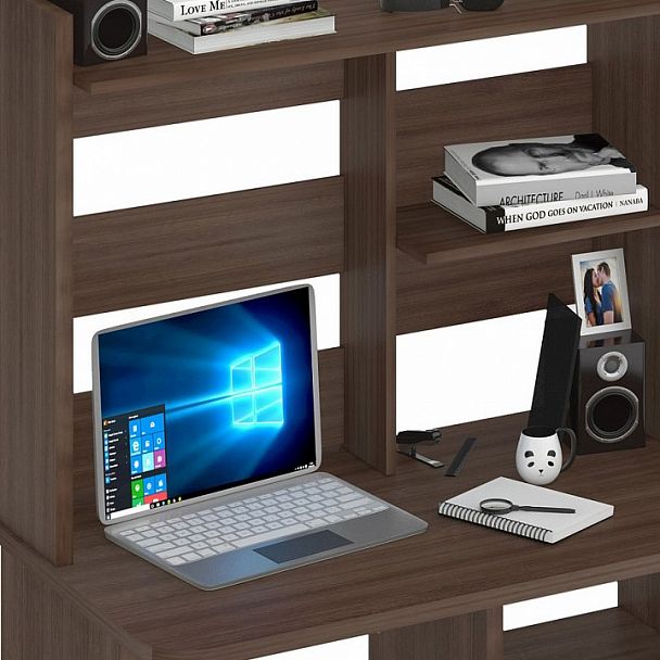 Стол компьютерный Домино Lite СКЛ-Прям100Р+НКЛ-100 Шамони - Вид 4