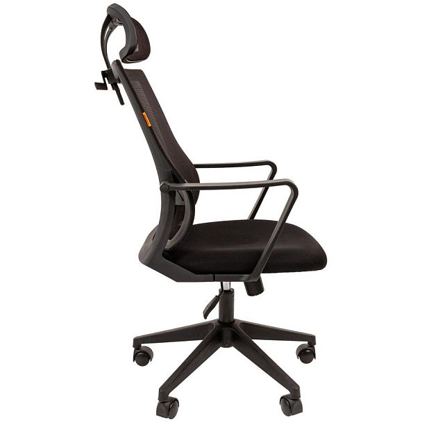 Кресло Chairman СН 545, регулируемый подголовник, вешалка плечики, сетка/ткань TW, черное, 7126770 - Вид 5