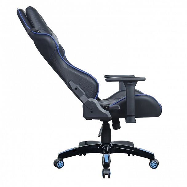 Кресло компьютерное BRABIX "GT Carbon GM-120", две подушки, экокожа, черное/синее, 531930 - Вид 9