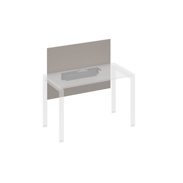 Экран настольный фронтальный большой для стола 120 с кабель-каналом A4 А4 Б 836 БП мокко премиум / металлокаркас антрацит - Вид 1