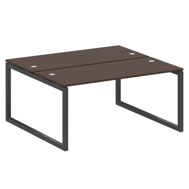 Metal System Quattro Р. ст. на О-образном м/к 50БО.РАС-СП-2.4 Венге/Антрацит металл 1600*1475*750 - Вид 1