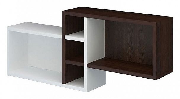 Полка книжная Домино ПК-20 Белый/Венге - Вид 1