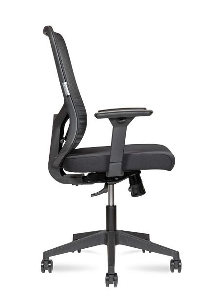 Кресло офисное / Best LB / черный пластик / черная сетка / черная ткань - Вид 3