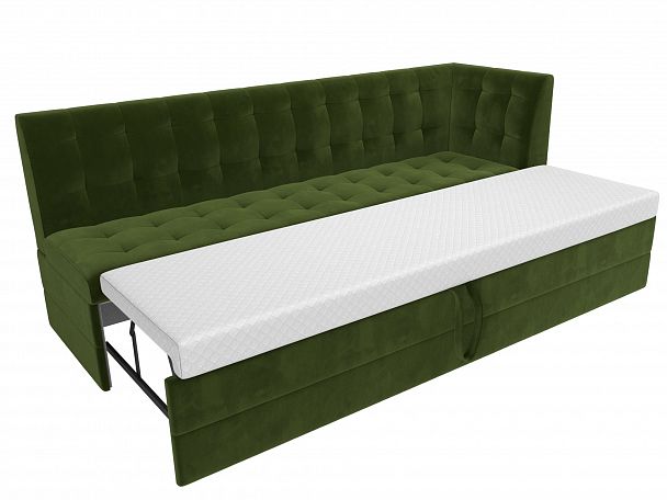 Кухонный диван Бриз с углом (полностью микровельвет зеленый) - Вид 6