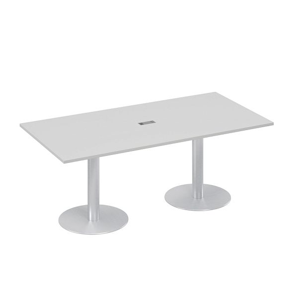 Стол 200 переговорный на колоннах A4 А4 ХР 123 серый - Вид 1