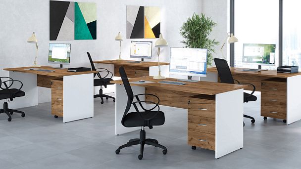 Передняя панель стола 120 Tess 105x1,6x35 дуб крафт золотой - Вид 35