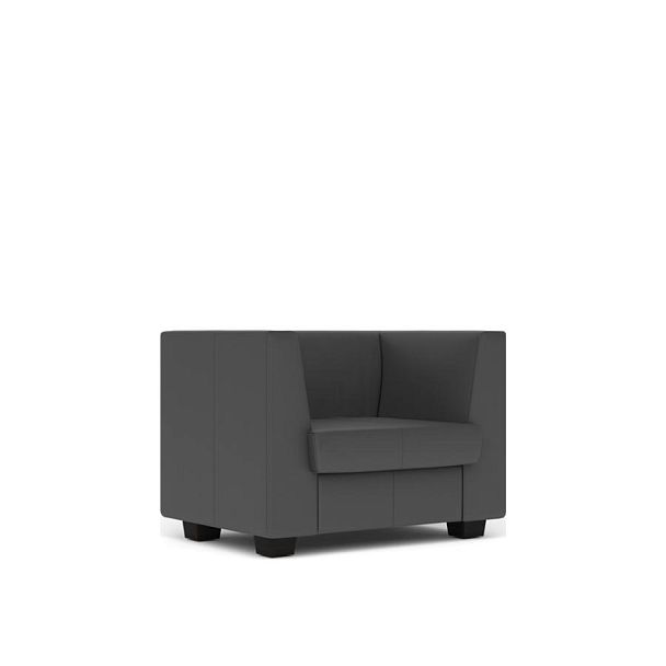 Кресло мягкое Миларго экокожа темно-серая CN1118 - Вид 1