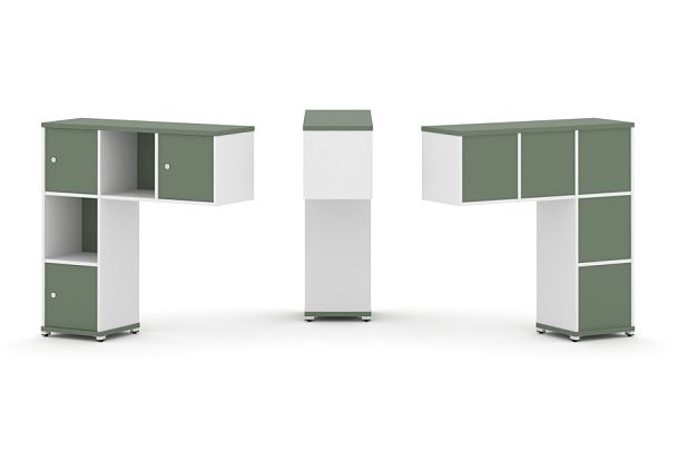 Concept Надставка низкая CN.ONN-002 Кобо/Белый Бриллиант/Металл Белый 1099*365*1130 - Вид 1