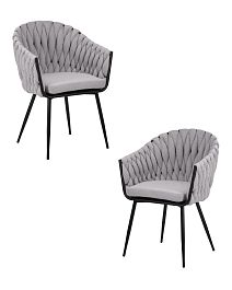 Набор 2 шт Стул обеденный DOBRIN MATILDA (серая ткань (LAR 275-17)) - Фото предпросмотра