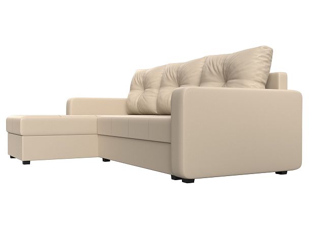 Диван угловой Ливерпуль Лайт левый угол Экокожа бежевый - Вид 3