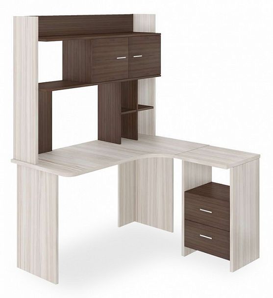 Стол компьютерный Домино Lite СКЛ-Угл130+НКЛХ-130 КШ ПРАВ Карамель/Шамони правый - Вид 1