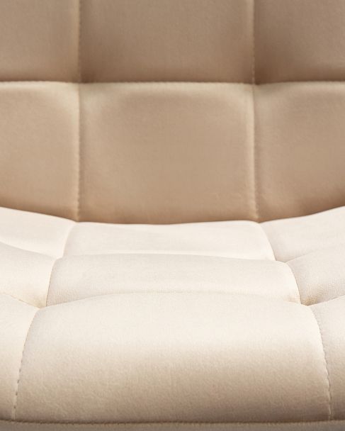 Стул обеденный DOBRIN CHILLY (Бежевый Holland 07, основание белое) - Вид 8