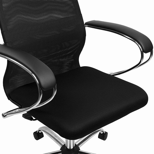 Кресло BRABIX PREMIUM "Ultimate EX-800" хром, плотная двойная сетка Х2, черное, 532911 - Вид 11