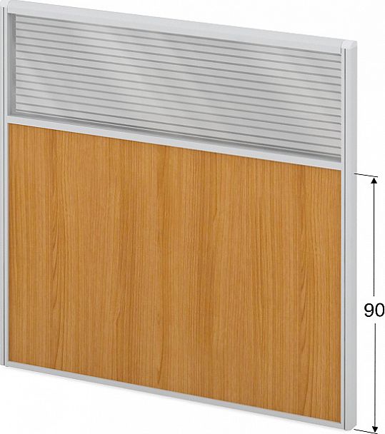 Модуль комбинированный "Мобильные офисные перегородки «Логика»" ПК-ЛГ-МДК138х140/90Ж/Д-В1-303 ольха - Вид 1