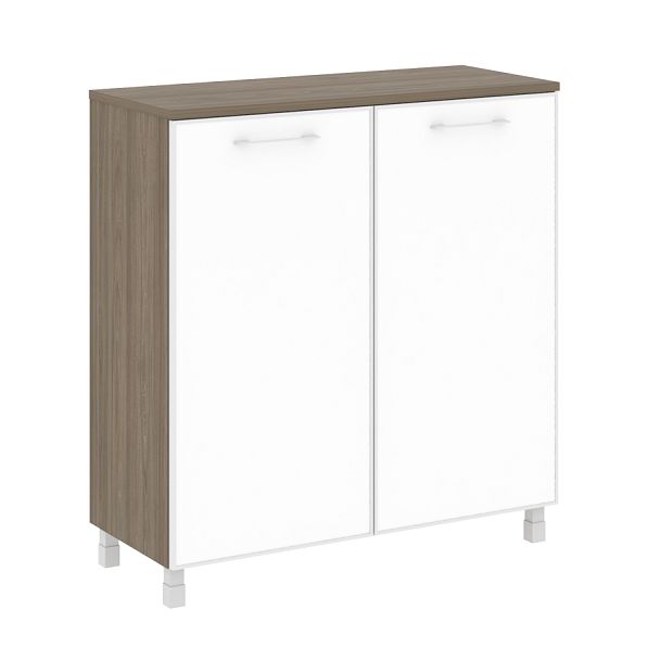 Yalta Шкаф квадратный LT.SD-1.4 R white Вяз/Стекло white 1098*452*1168 - Вид 1