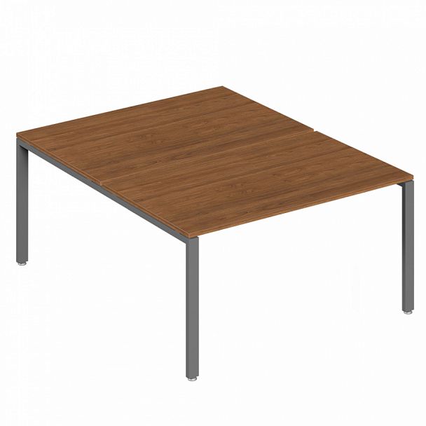 Бенч-система на 2 места Trend Metal 140x147x75 орех - Вид 1