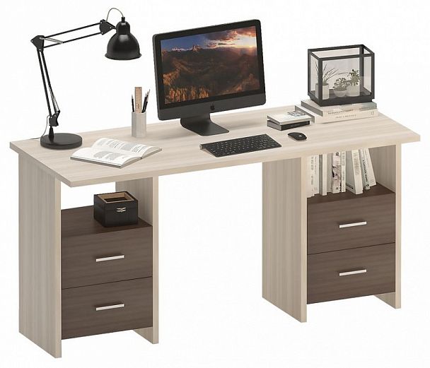 Стол письменный Домино Lite СКЛ-Прям150+2ТЯЛ - Вид 2