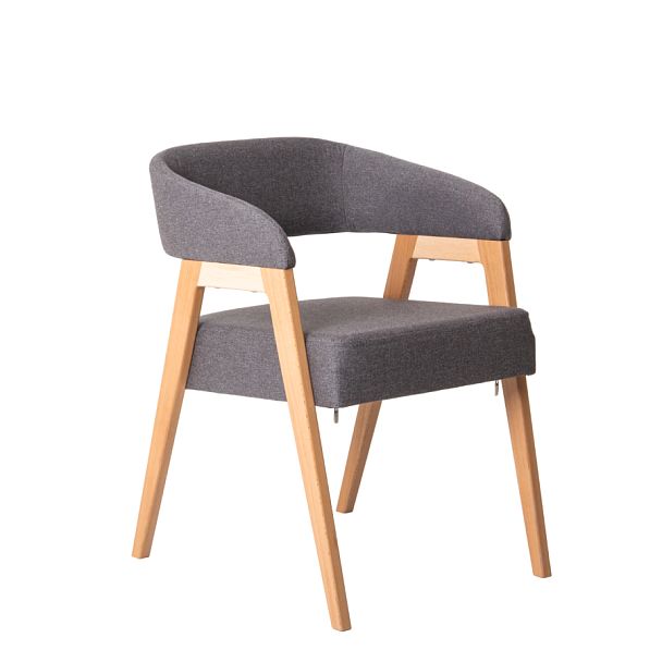 Стул Ricco, рогожка Solta Ground, ножки бук под лак - Вид 1