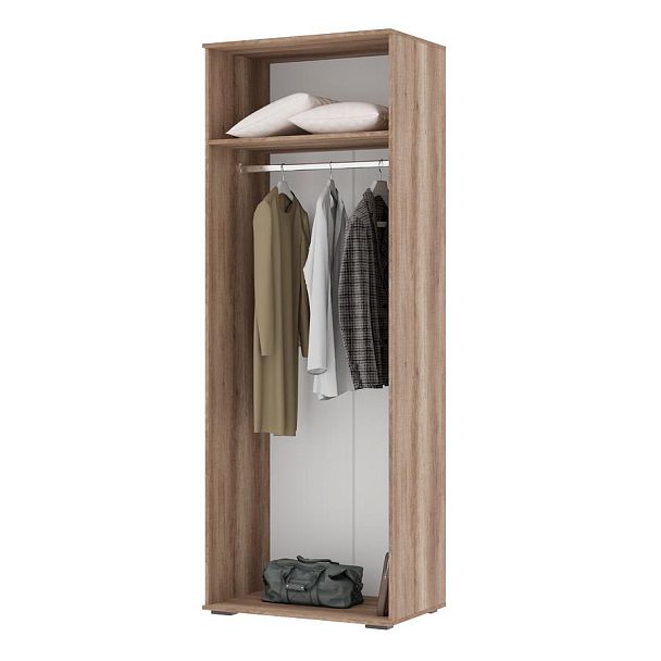 НЕЛЬСОН ШК 04 (СОЛО-4) Шкаф (0.800х2,200х0,500) дуб каньон/железный камень - Вид 2