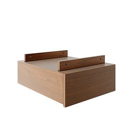 Тумба подвесная 1 ящик Trend Metal 39,9x50,6x16,2 орех экко - Фото предпросмотра