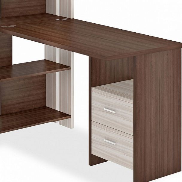 Стол компьютерный Домино Лайт СТЛ-ОВ+С120Прям+ТЯЛ Карамель/Шамони - Вид 2