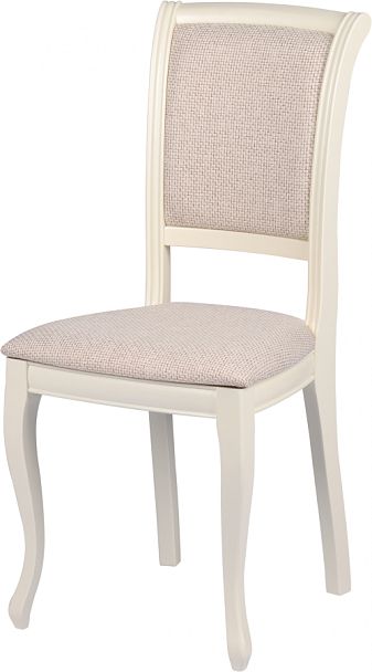 Комплект деревянных стульев с мягким сиденьем Арктос Слоновая кость/Кремовая рогожка, 3 шт. - Вид 1