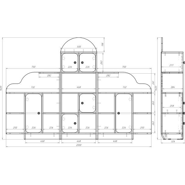 Стеллаж Антошка, цветной - Вид 3