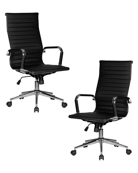 Набор 2 шт Офисное кресло для руководителей DOBRIN CLARK SIMPLE (чёрный) - Вид 1