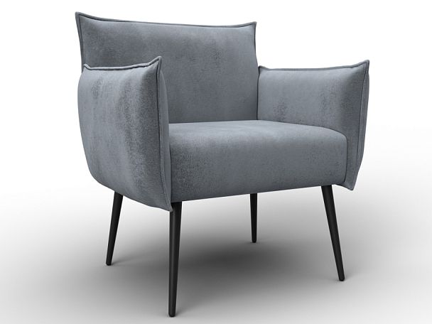 Кресло Лига-083 Велюр серый - Вид 1