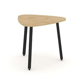 Стайл Проджект Стол переговорный SN-4.SPRG-70.3 Тиквуд Светлый/Металл Черный 900*900*750 - Фото предпросмотра