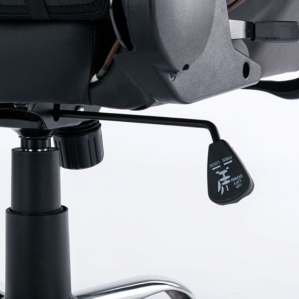 Кресло компьютерное BRABIX "Military GM-140", две подушки, экокожа, черное с рисунком милитари, 532802 - Вид 17