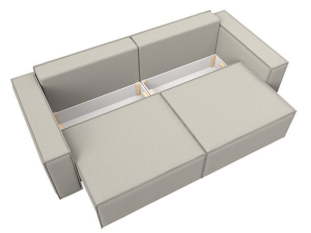 Диван прямой Куба Рогожка бежевый - Вид 8