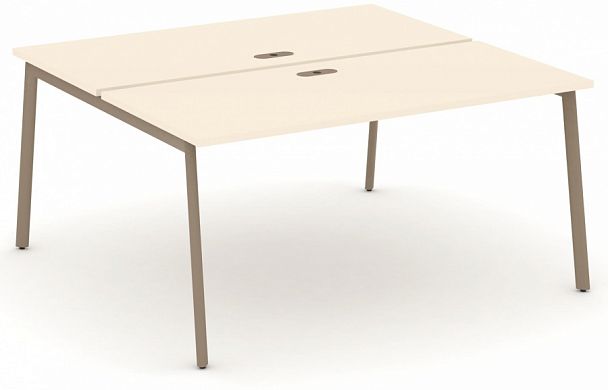 Рабочая станция на 2 места "ESTETICA" ES.D.RS-2.4-LP Сатин - Вид 1