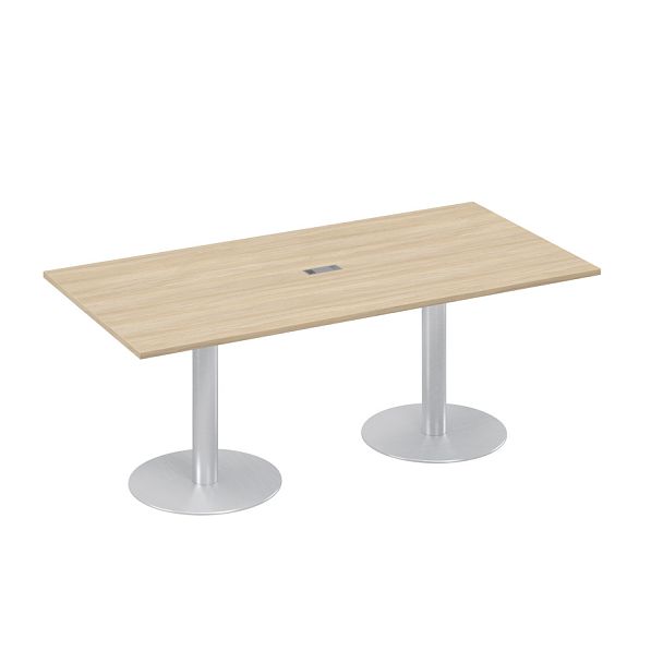 Стол 200 переговорный на колоннах A4 А4 ХР 123 дуб скандинавский - Вид 1