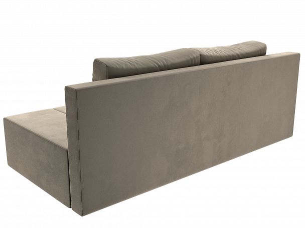 Диван прямой Сан Марко (полностью микровельвет бежевый) - Вид 8