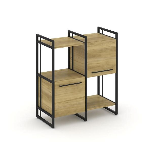 Rift Шкаф комбинированый RF.NS-005 Дуб Винченцо/Металл Черный 820*396*924 - Вид 1