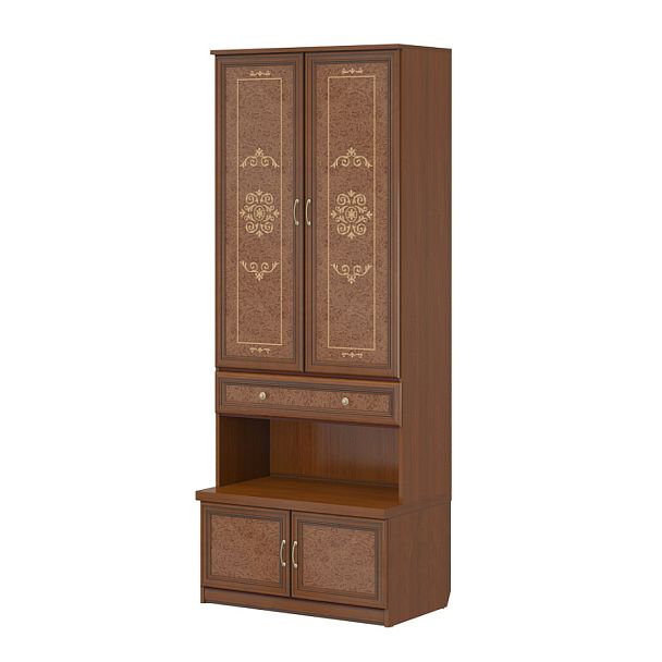 Шкаф "Версаль люкс"  ПК-ВРЛ-ШК3Н229Х90/И3/35-В1-198 орех орвието - Вид 1