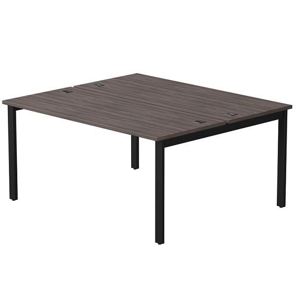 Бенч-система на 2 места Everprof EVO на металлокаркасе 1580х670(1370)x755 Дуб Пасадена/Черный - Вид 1