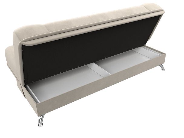 Диван Книжка Анна (полностью микровельвет бежевый) - Вид 8