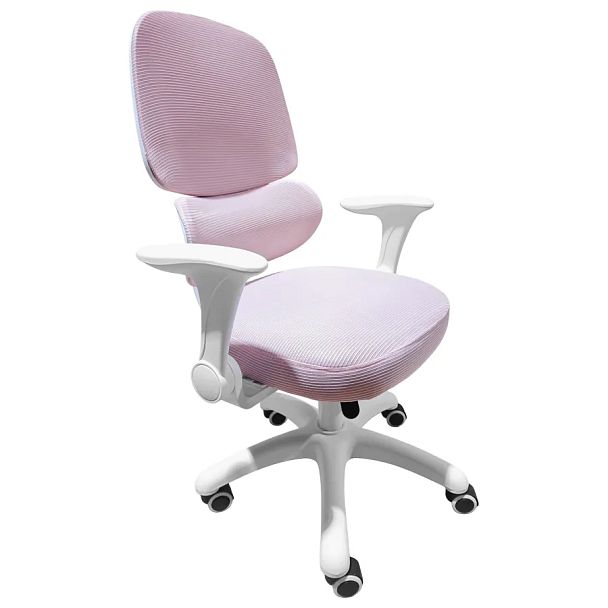 Кресло детское с поясничной поддержкой BRABIX KIDS "MG-225", сетка/ткань TW, розовое, 533316 - Вид 2
