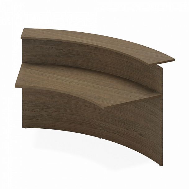 Модуль стойки-ресепшн радиусный "Лидер" ПК-ИМД-СКР194х100ПЛД-В1-299 дуб шамони - Вид 1