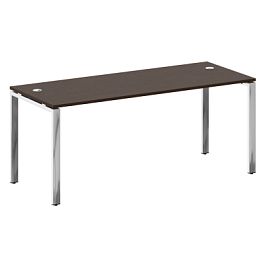 Metal System Direct Стол рабочий руководителя на П-обр. м/к БП.СРР-5.7 Венге/Нерж. сталь 1800*720*750 - Фото предпросмотра