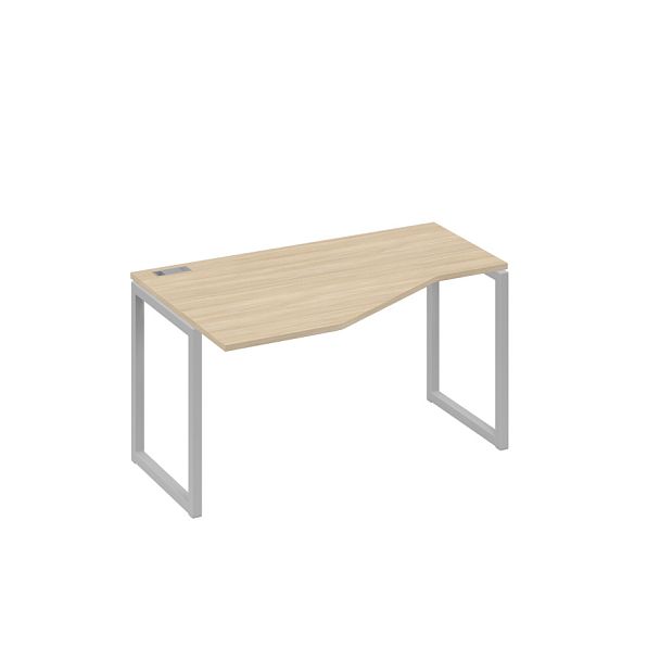 Стол эргономичный левый "Техно" на металлокаркасе QUATTRO A4 А4 Б4 053 БП дуб скандинавский / металлокаркас серый - Вид 1