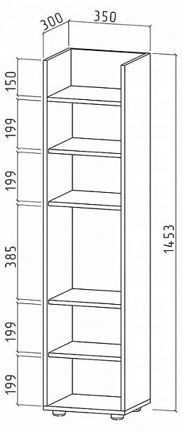 Шкаф комбинированный Остин-1 - Вид 4
