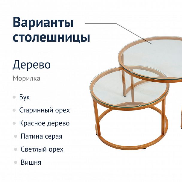 Журнальный стол Мэдисон, золото со стеклом - Вид 5