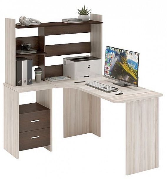 Стол компьютерный Домино Lite СКЛ-Угл130+НКЛ-120 - Вид 2