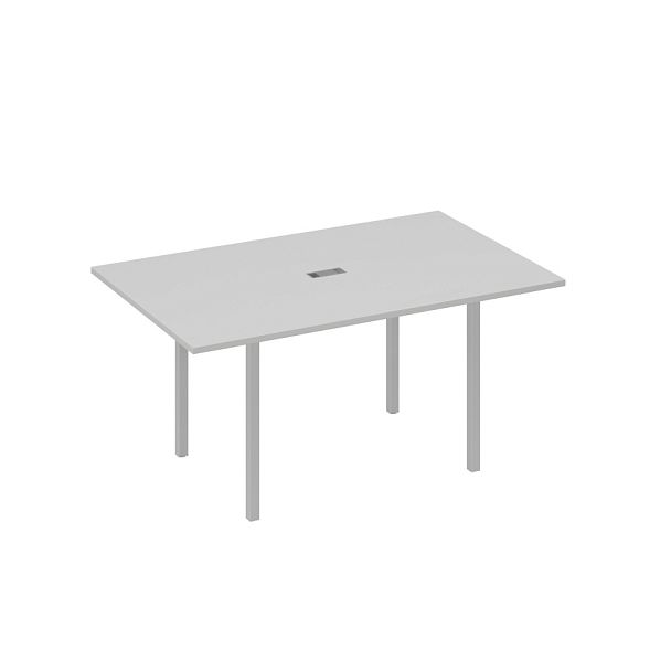 Стол для переговоров 160 прямой на каркасе DUE A4 А4 Б2 121 БП серый / металлокаркас серый - Вид 1