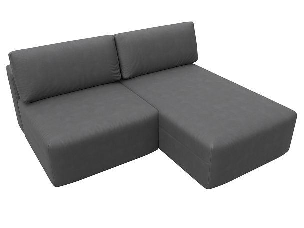 Диван угловой модульный Лига-060 НПБ угол универсальный Искусственная замша серый - Вид 6
