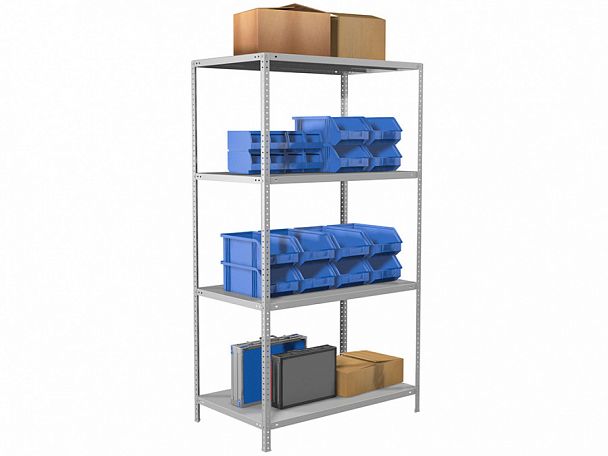 Стеллаж металлический MS Standart 185/100x60/4 - Вид 1