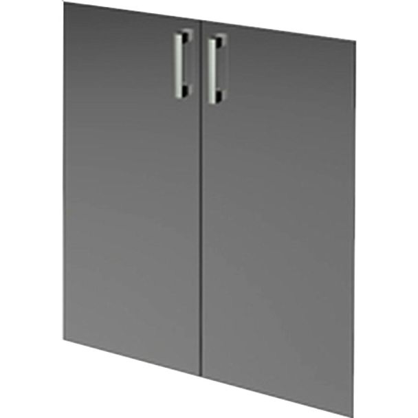 Двери средние стеклянные НТ-601.2.С.Ф Тонированный 780x4x1180 Аргентум - Вид 1